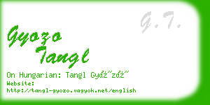 gyozo tangl business card